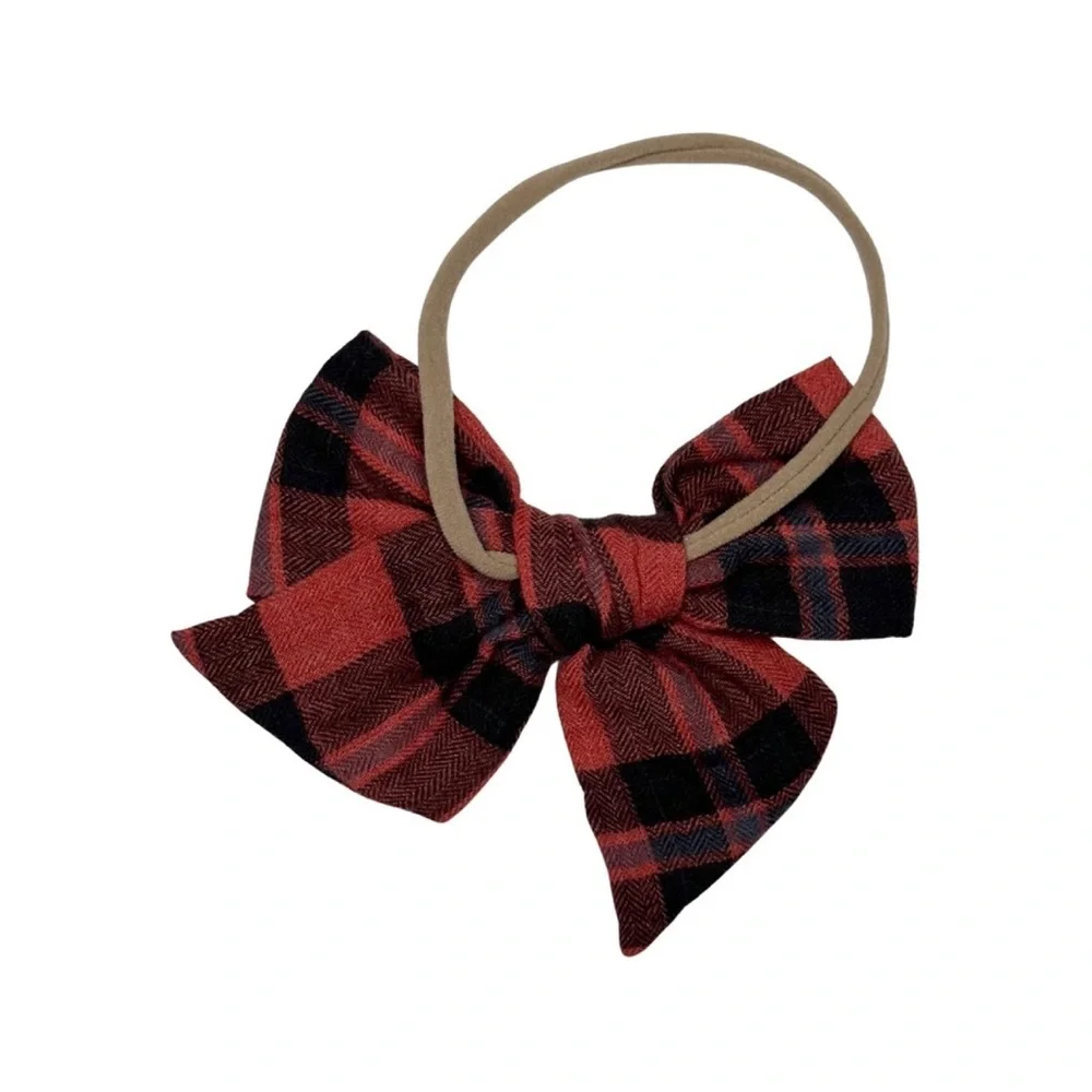 Wunderkin‎ Plaid Headband Bow